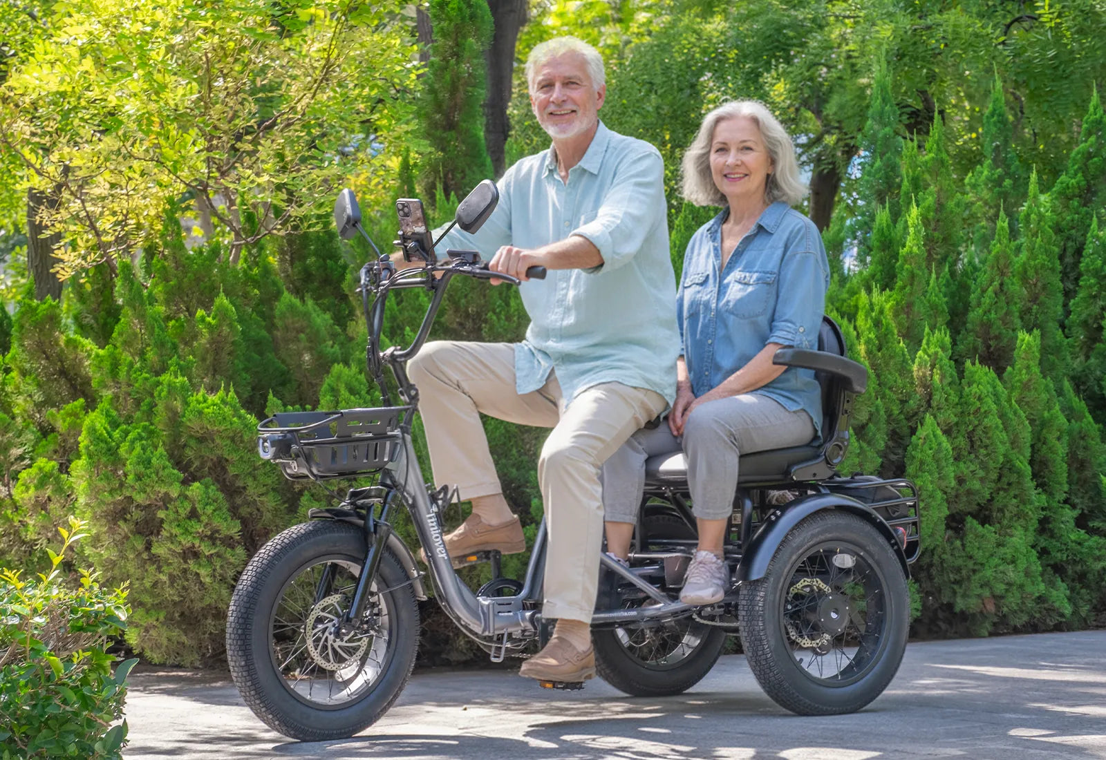 Creek Pro Passenger Electric Trike for 2 Adults/Seniors