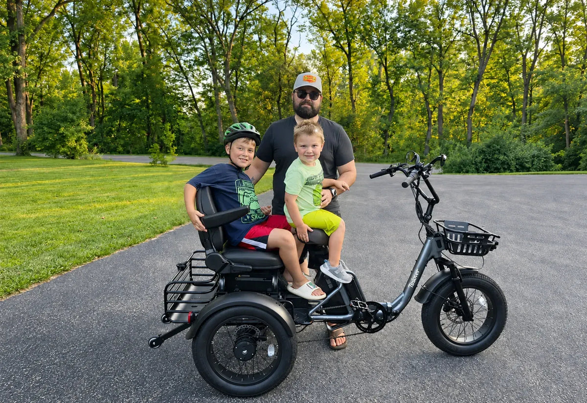 Creek Pro Electric Passenger Trike for 2 Adults/Seniors